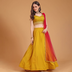 Embroidered Sequinned Ready to Wear Lehenga & Blouse With Dupatta