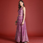 Printed Ready to Wear Halter Neck Smocked Lehenga & Blouse With Dupatta