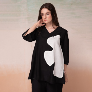 Abstract Printed Top With Pyjamas